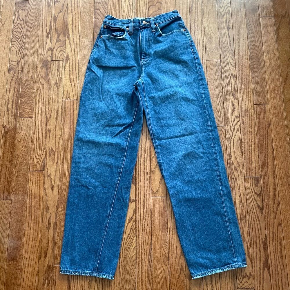 Madewell Medium Wash Baggy Straight Jeans Women’s Sz 24